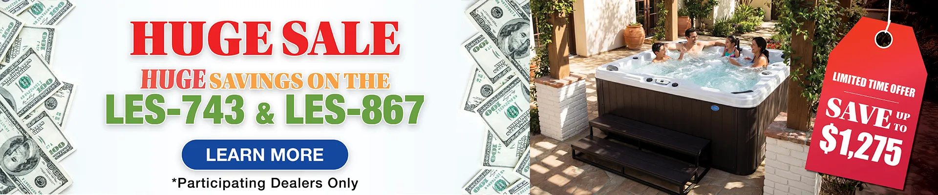 Calspas hot tub being used in a family setting - Arlington